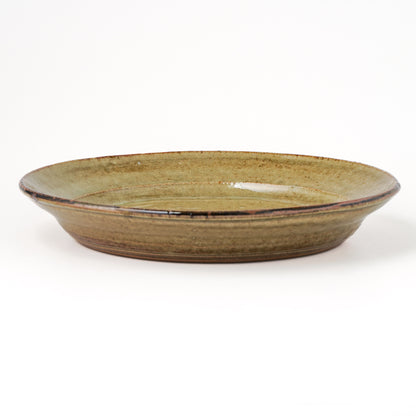 皿 8寸(約24cm) 灰釉 G