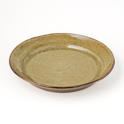 皿 8寸(約24cm) 灰釉 G