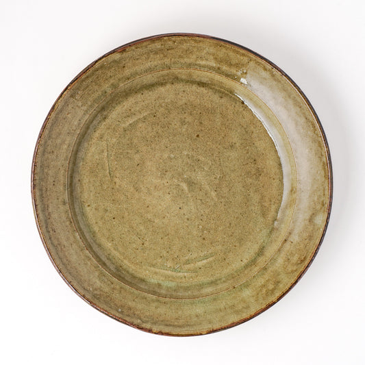 皿 8寸(約24cm) 灰釉 G