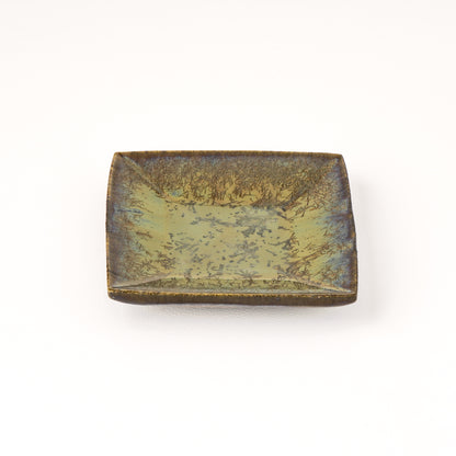 正角皿 小(約10.5cm×約10.5cm) 飴緑 A