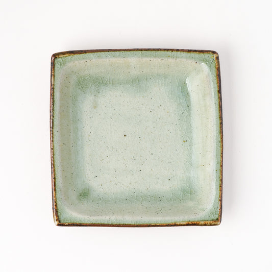 角皿 5寸(約15cm×約15cm) 白掛 A