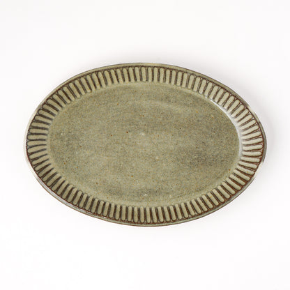 オーバルプレート 約17cm×約24cm A