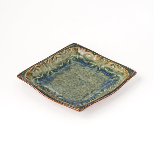角皿 5寸(約15cm×約15cm) 押紋 B