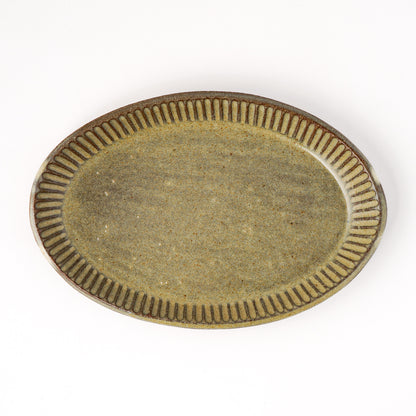 オーバルプレート 約17cm×約24cm B