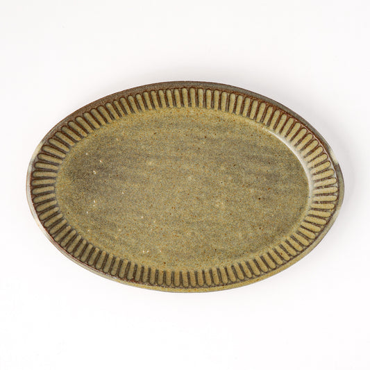 オーバルプレート 約17cm×約24cm B