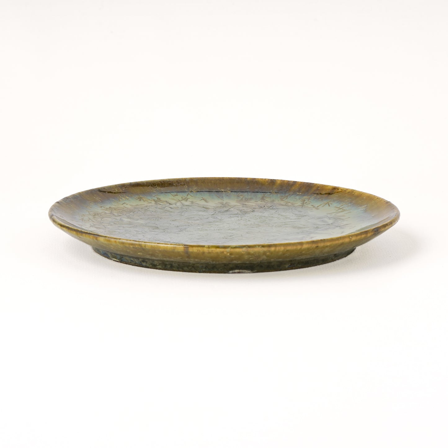 皿 5寸(約15cm) 緑 C