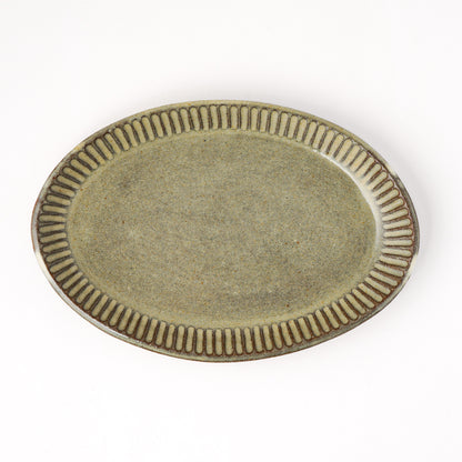 オーバルプレート 約17cm×約24cm C