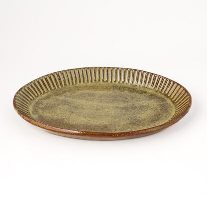 オーバルプレート 約17cm×約24cm D