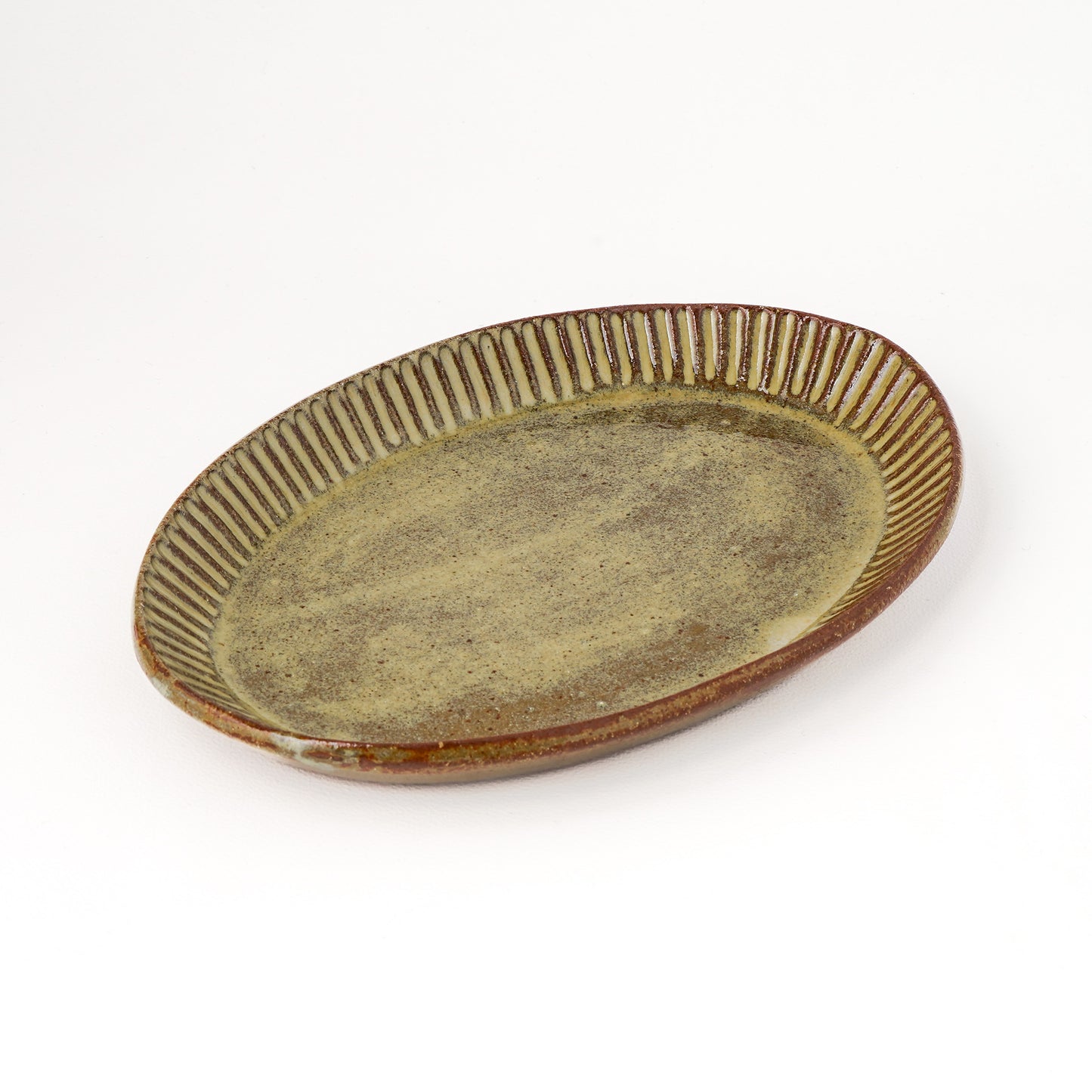 オーバルプレート 約17cm×約24cm D