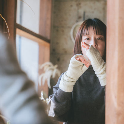 あったかデミグローブ フリーサイズ 杢ミント