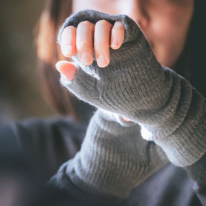 あったかデミグローブ フリーサイズ 杢ミント