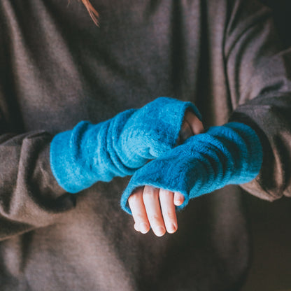 あったかデミグローブ フリーサイズ 杢ミント