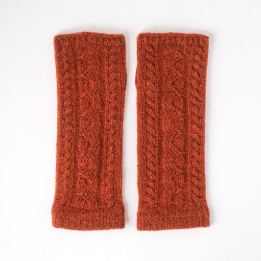 あったかデミグローブ フリーサイズ 杢オレンジ