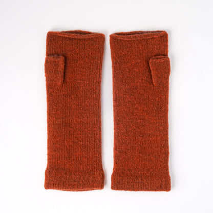 あったかデミグローブ フリーサイズ 杢オレンジ