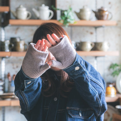 あったかデミグローブ フリーサイズ 杢ミント