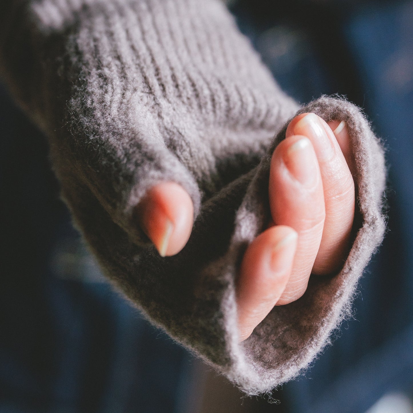 あったかデミグローブ フリーサイズ 杢ミント