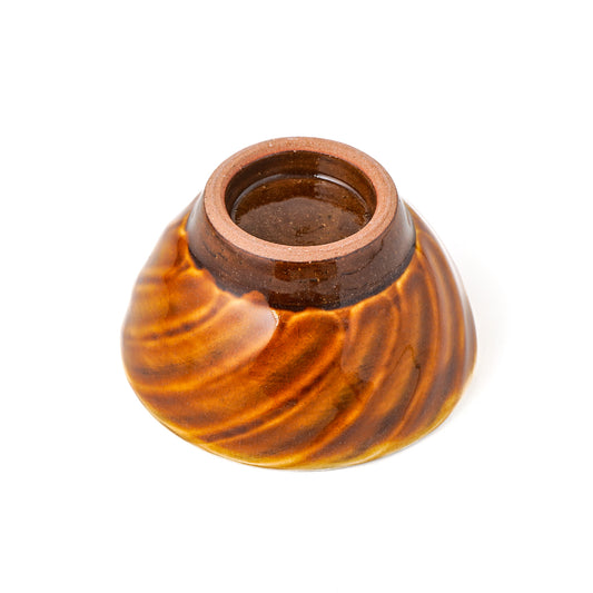 飯碗 小(約11cm) 刷毛目 薄飴 E