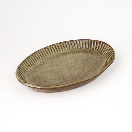 オーバルプレート 約17cm×約24cm E