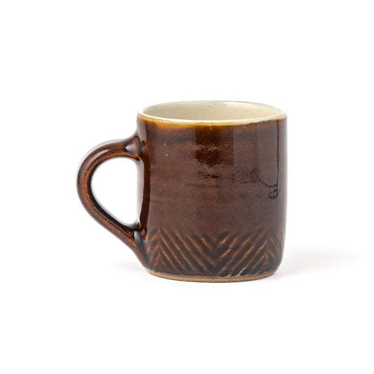 筒型マグカップ 約270ml 縄紋 全飴 G