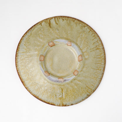 タタラ丸皿 約21cm 二彩 G