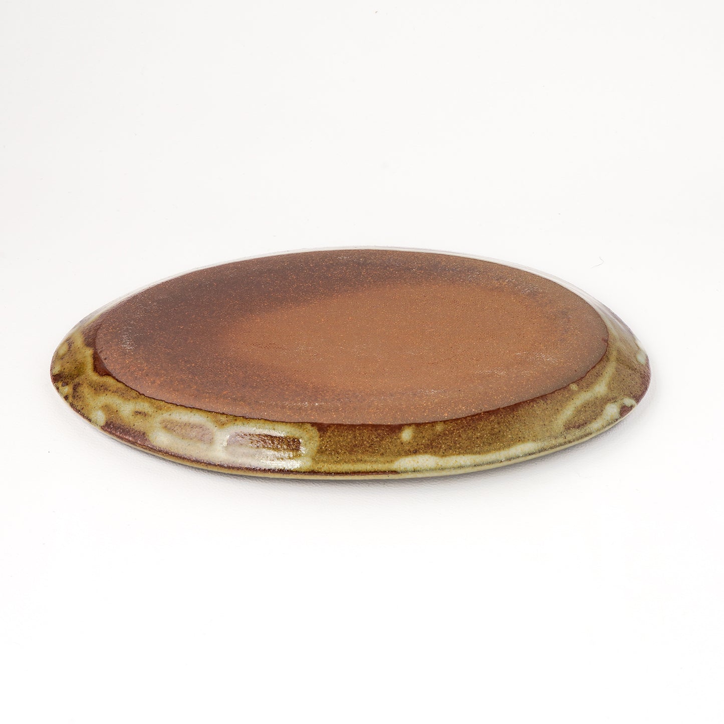 オーバルプレート 約17cm×約24cm 葉柄 H