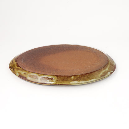 オーバルプレート 約17cm×約24cm 葉柄 H