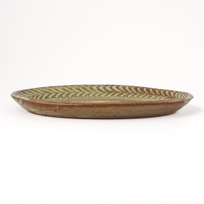 オーバルプレート 約17cm×約24cm 葉柄 I