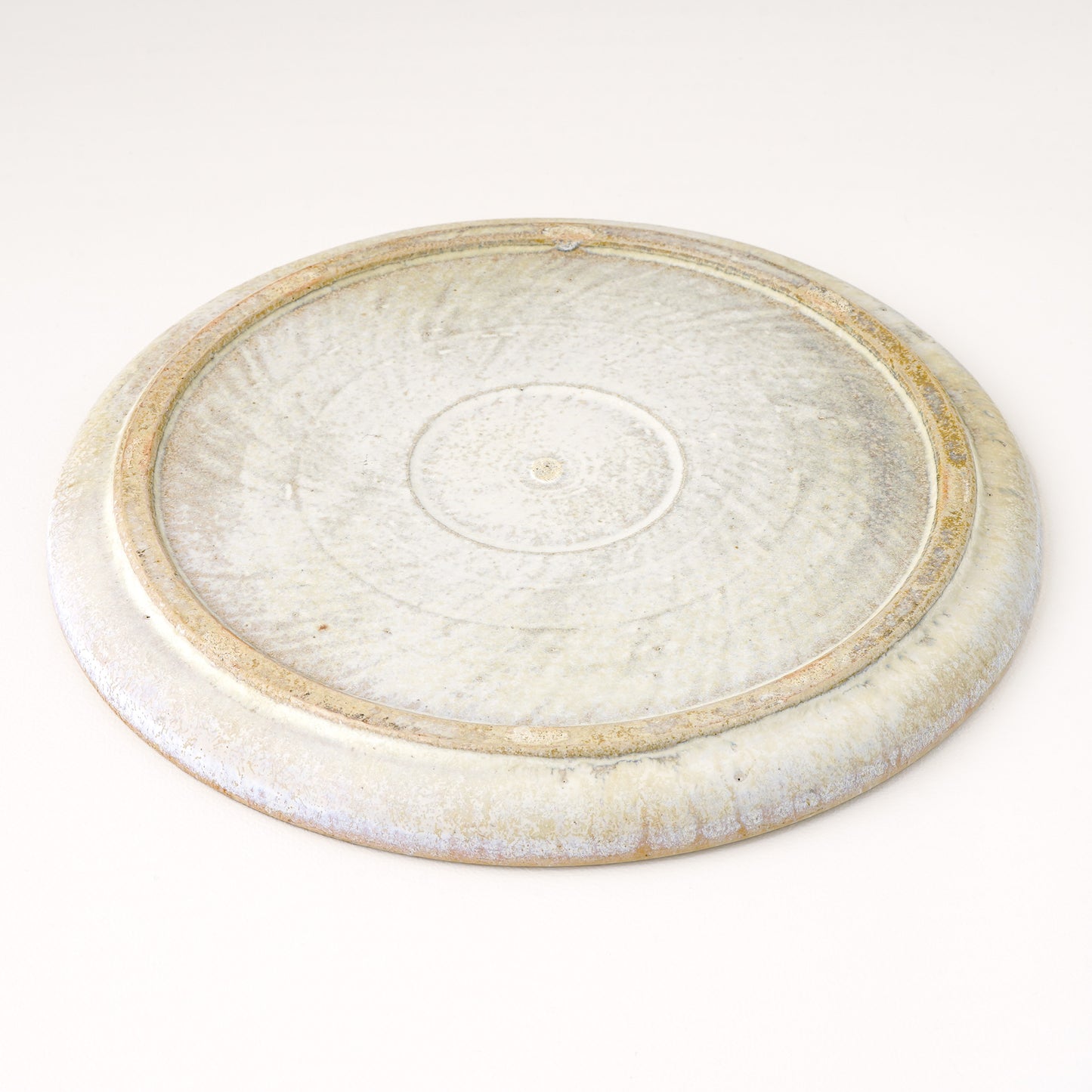 平皿 L(約23cm) 艶消し 白釉 A
