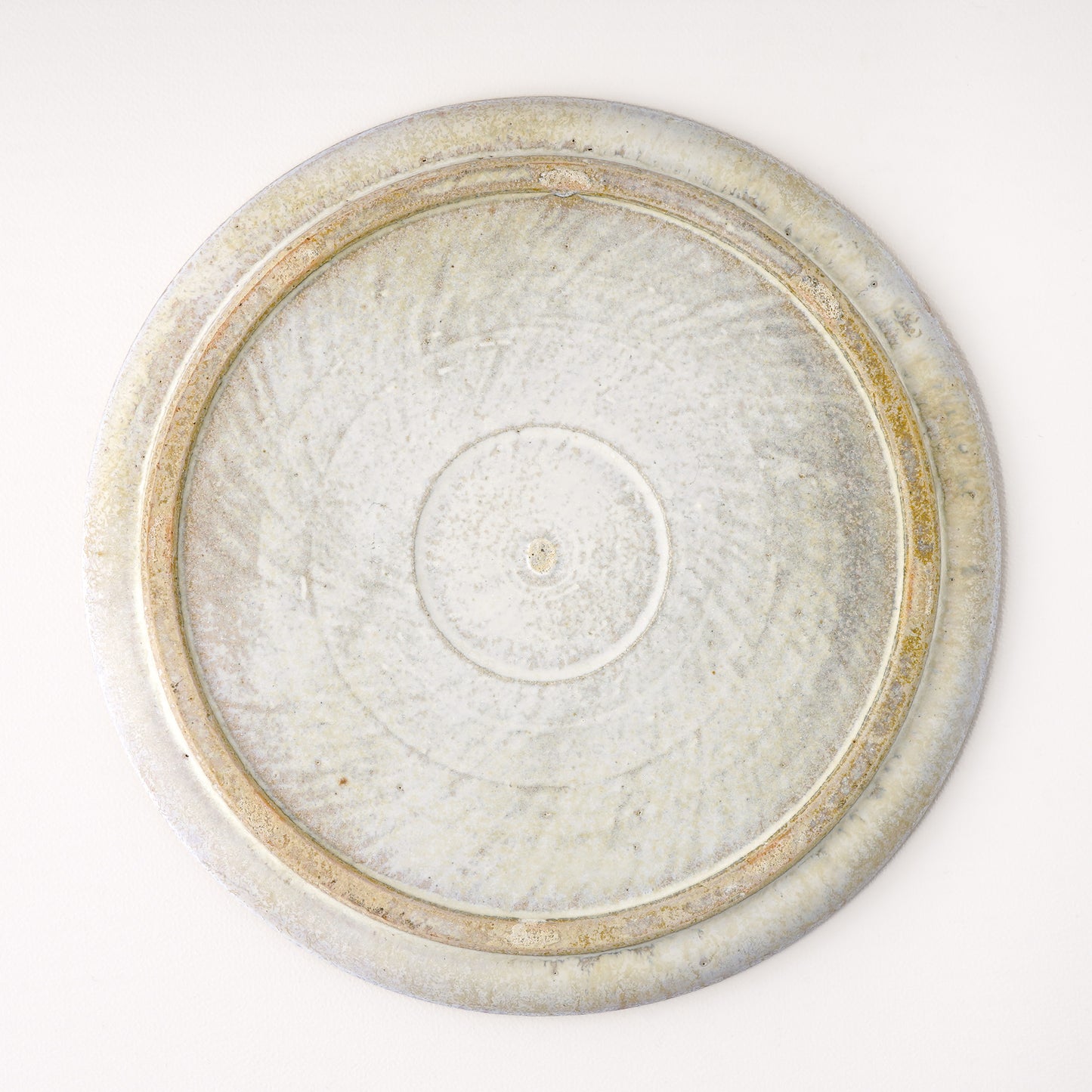 平皿 L(約23cm) 艶消し 白釉 A