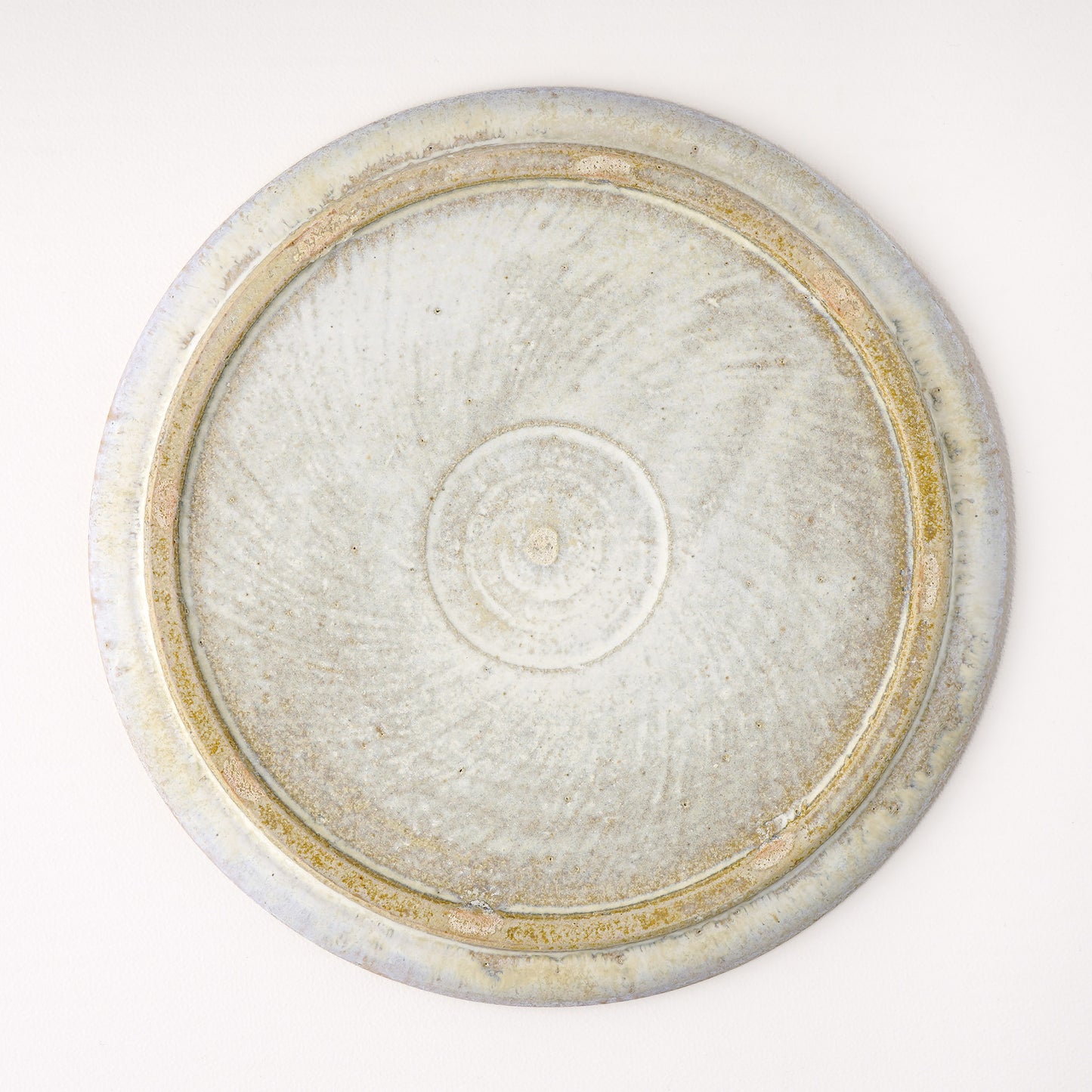 平皿 L(約23cm) 艶消し 白釉 B