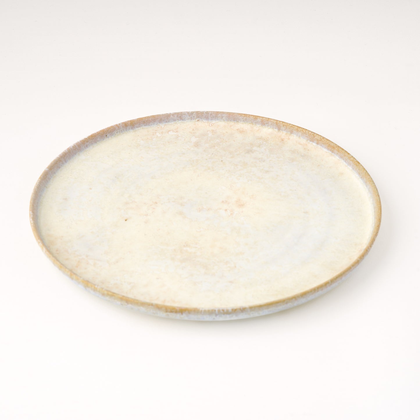 平皿 L(約23cm) 艶消し 白釉 C