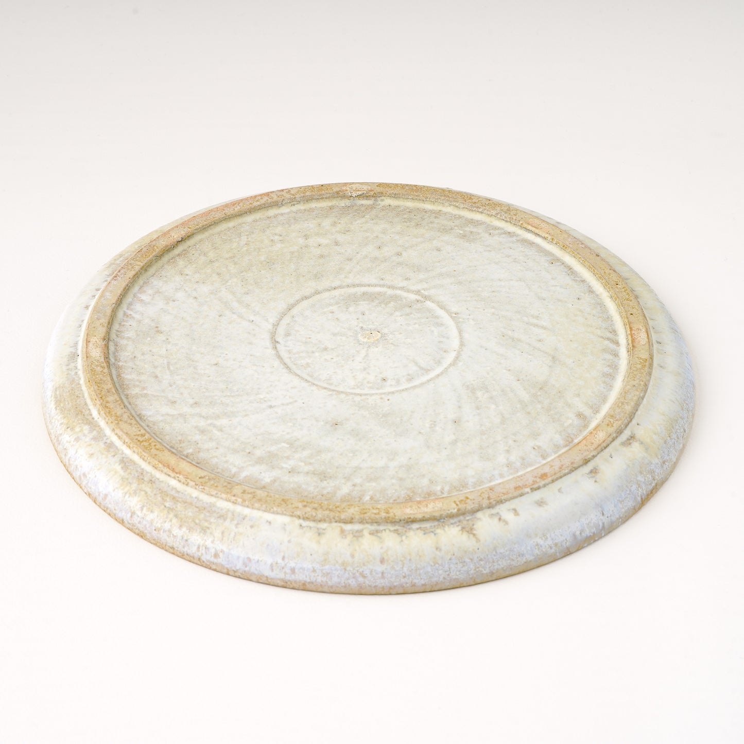 平皿 L(約23cm) 艶消し 白釉 C