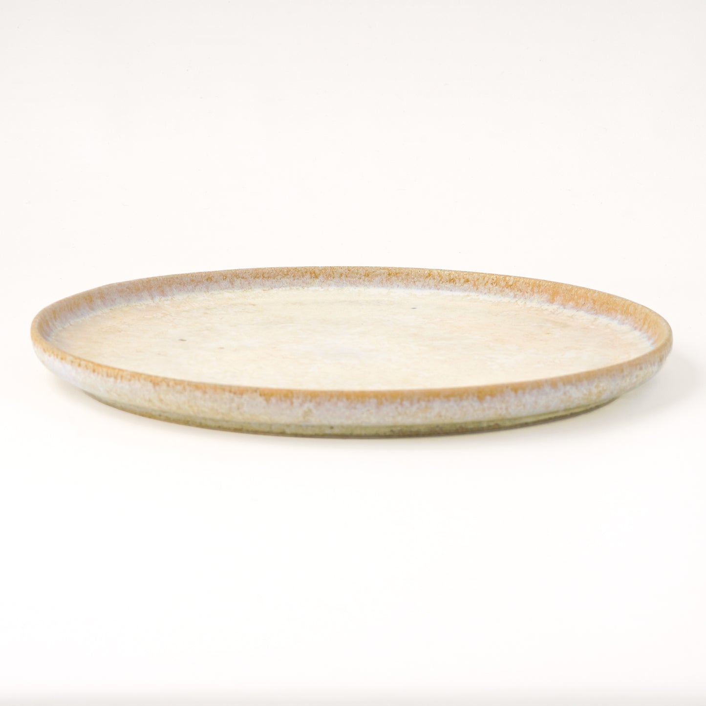 平皿 L(約23cm) 艶消し 白釉 D