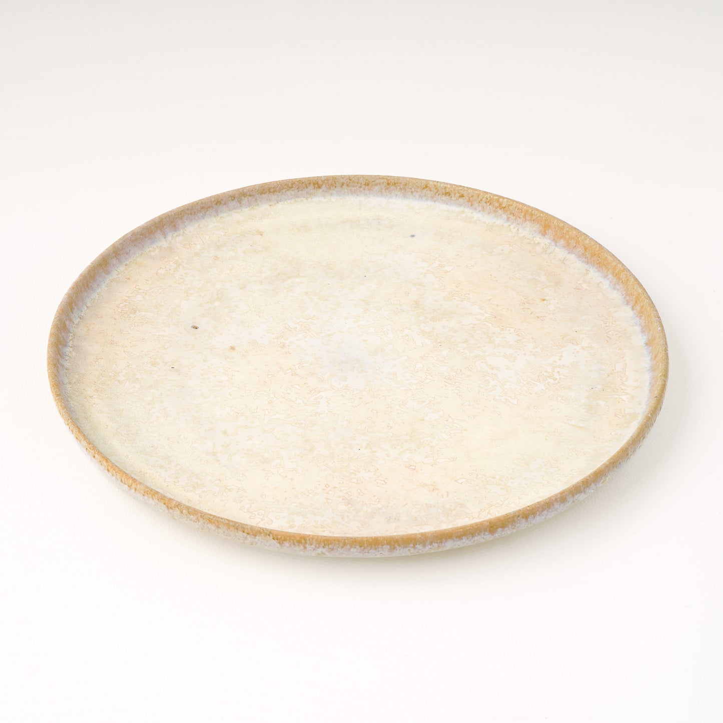 平皿 L(約23cm) 艶消し 白釉 D