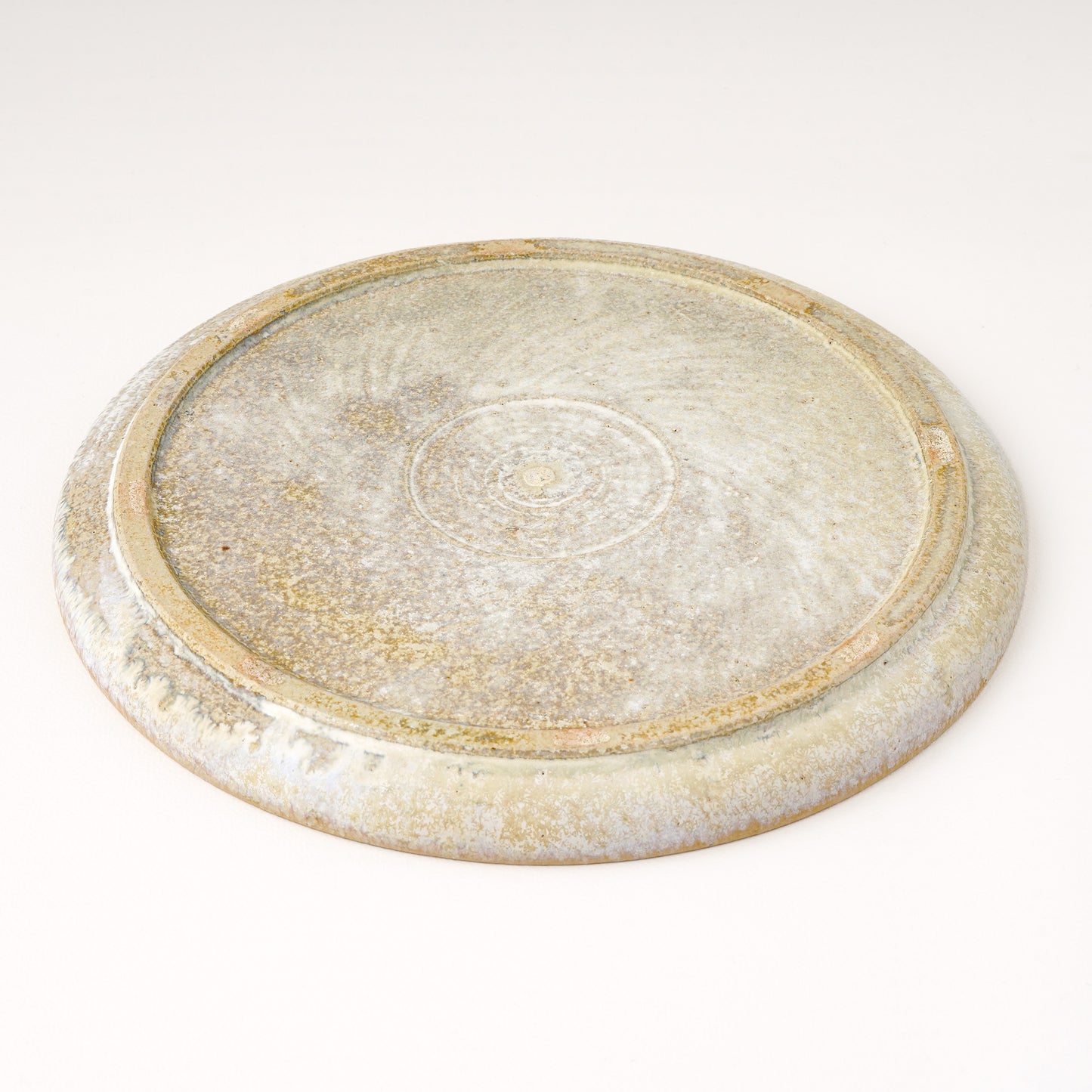 平皿 L(約23cm) 艶消し 白釉 D