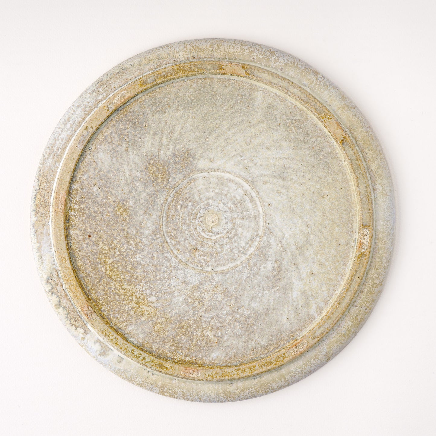 平皿 L(約23cm) 艶消し 白釉 D
