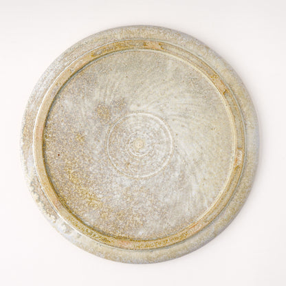 平皿 L(約23cm) 艶消し 白釉 D