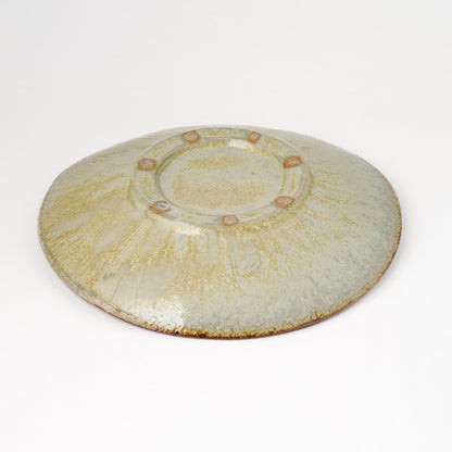 タタラ丸皿 約21cm 二彩 M