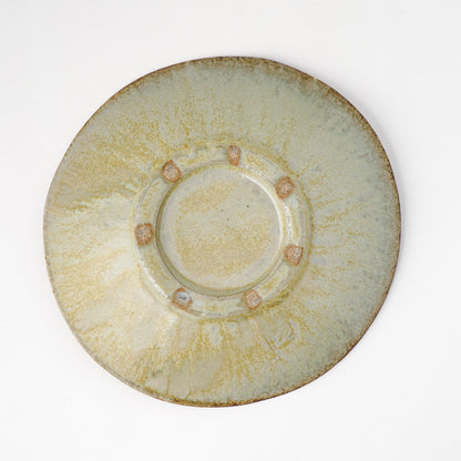 タタラ丸皿 約21cm 二彩 M