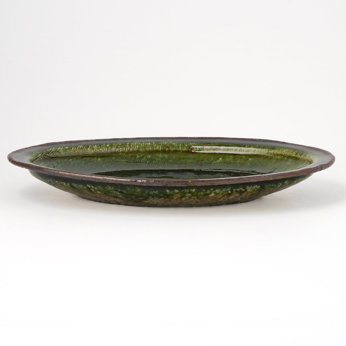 オーバル皿 M(約20cm×約27cm) 織部 A