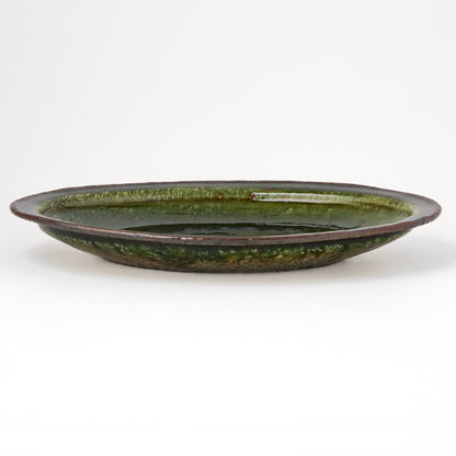 オーバル皿 M(約20cm×約27cm) 織部 A