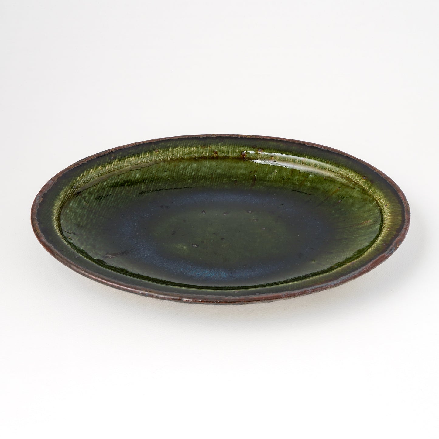 オーバル皿 M(約20cm×約27cm) 織部 A