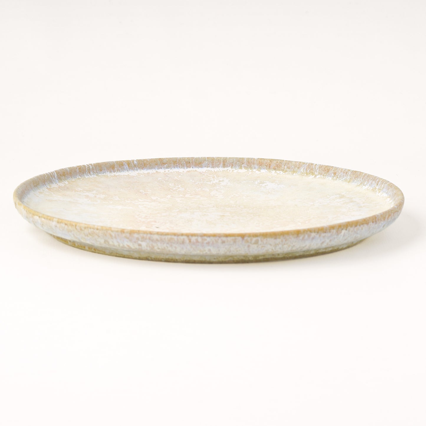 平皿 M(約18.5cm) 艶消し 白釉 A