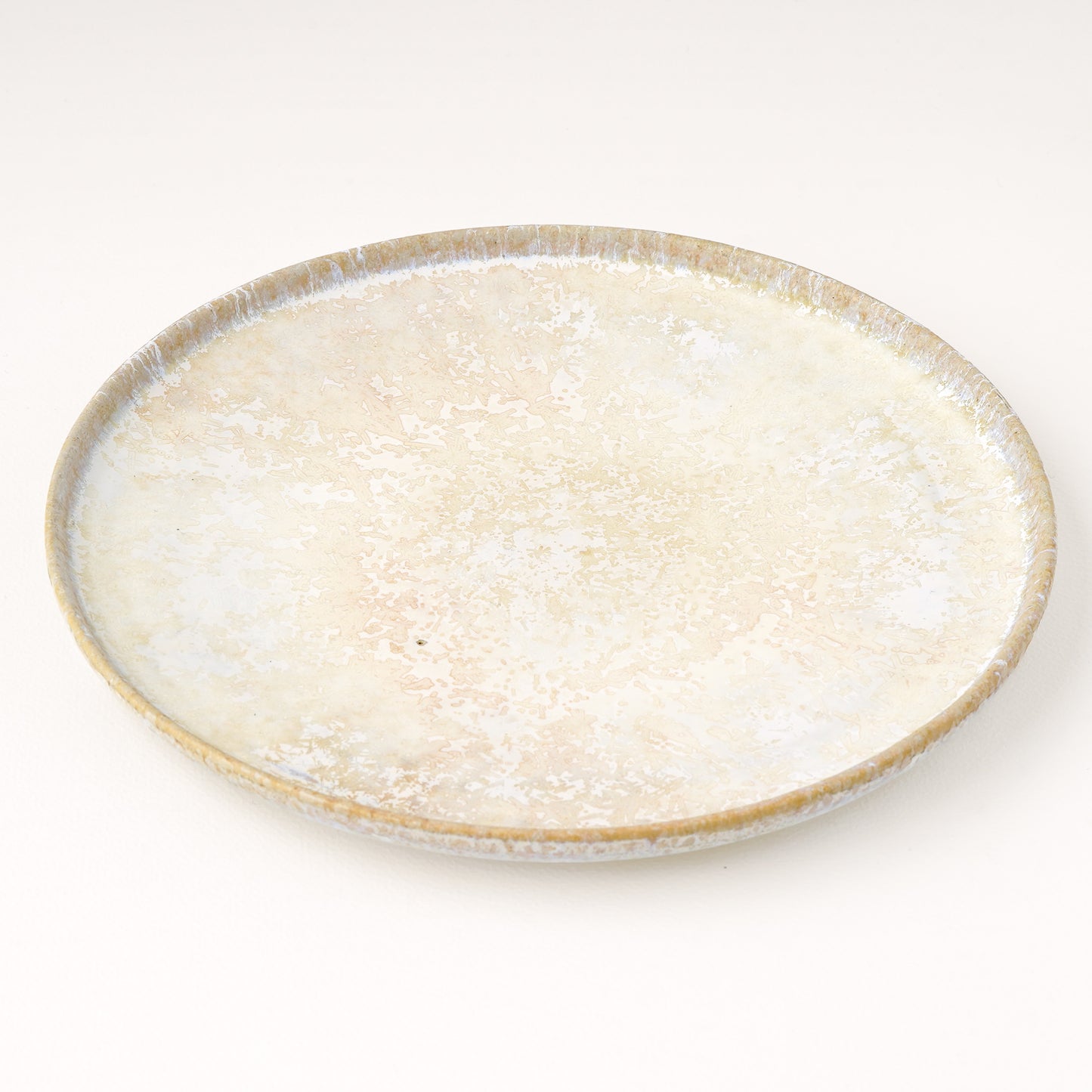 平皿 M(約18.5cm) 艶消し 白釉 A