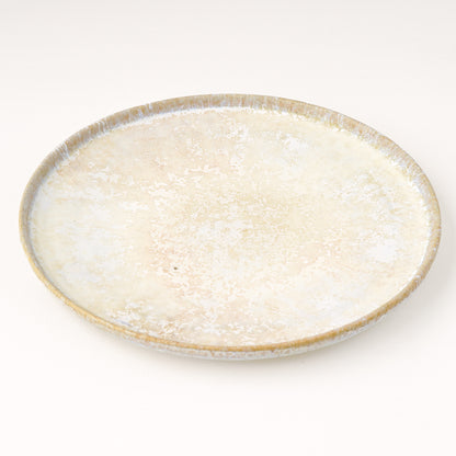 平皿 M(約18.5cm) 艶消し 白釉 A