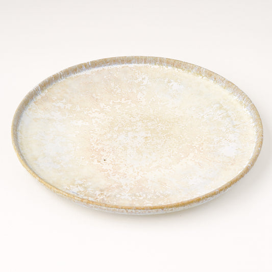 平皿 M(約18.5cm) 艶消し 白釉 A
