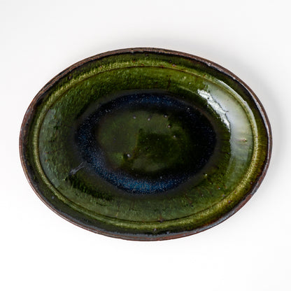 オーバル皿 M(約20cm×約27cm) 織部 A