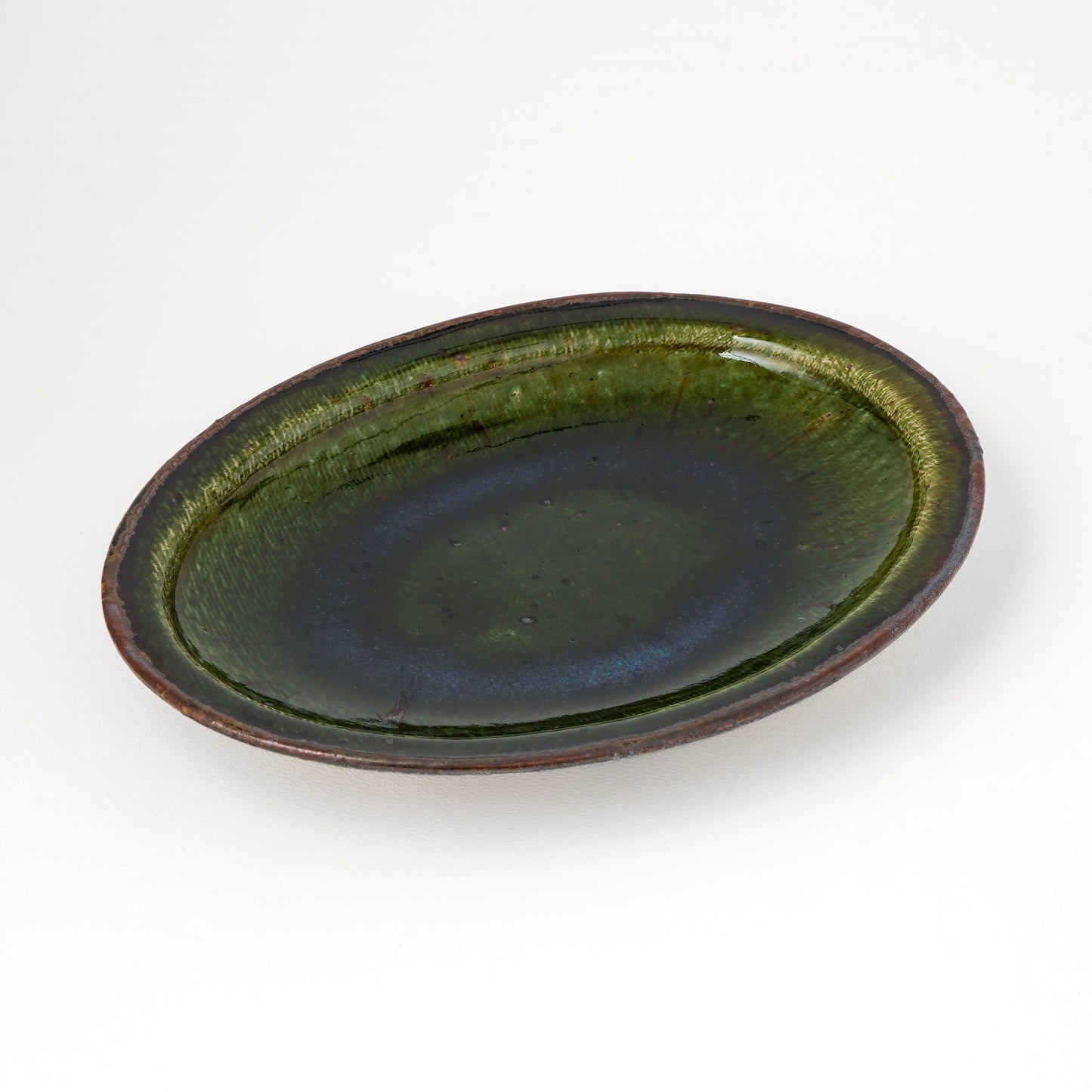 オーバル皿 M(約20cm×約27cm) 織部 A