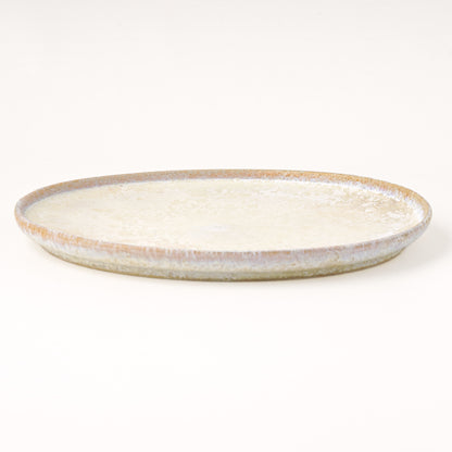 平皿 M(約18.5cm) 艶消し 白釉 B