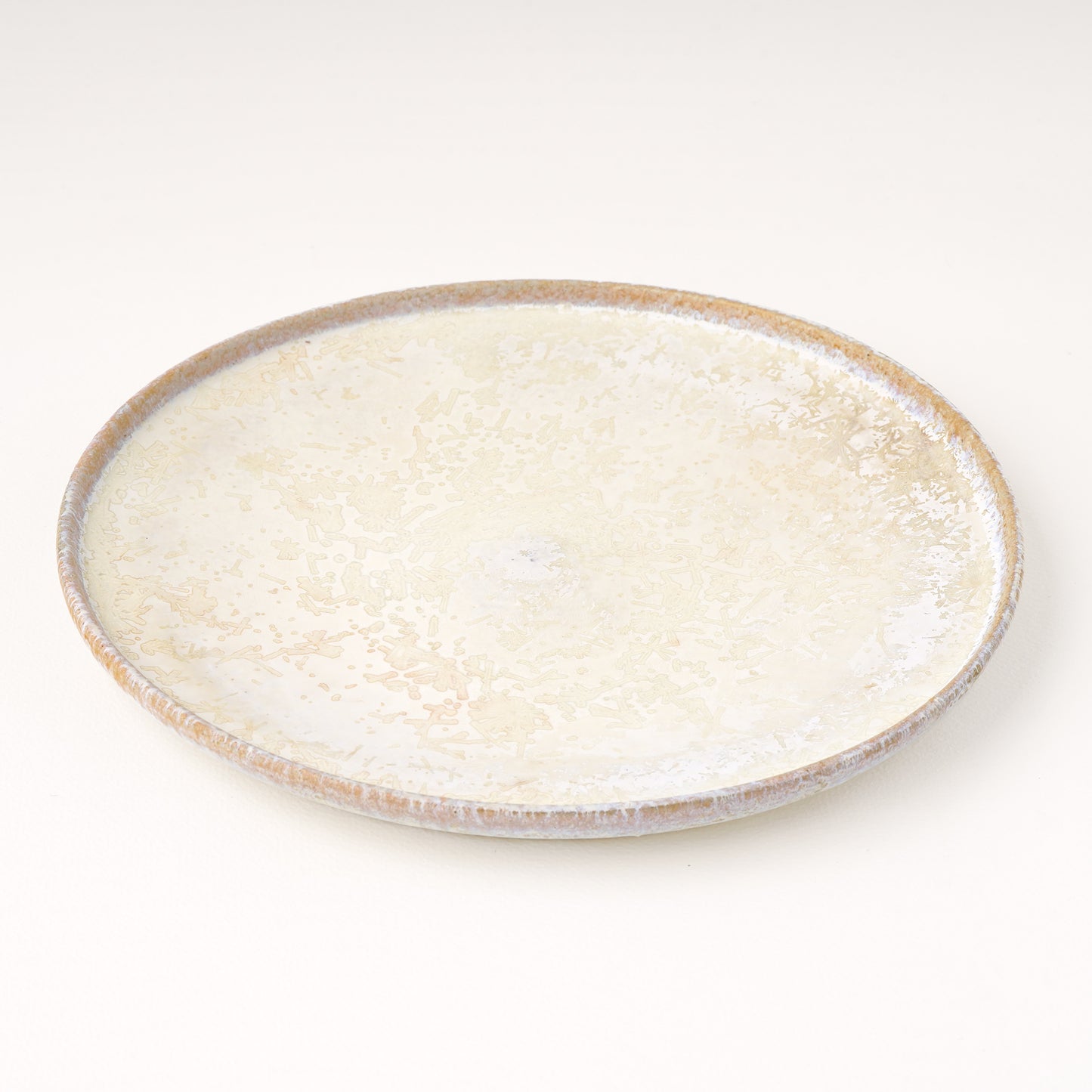 平皿 M(約18.5cm) 艶消し 白釉 B